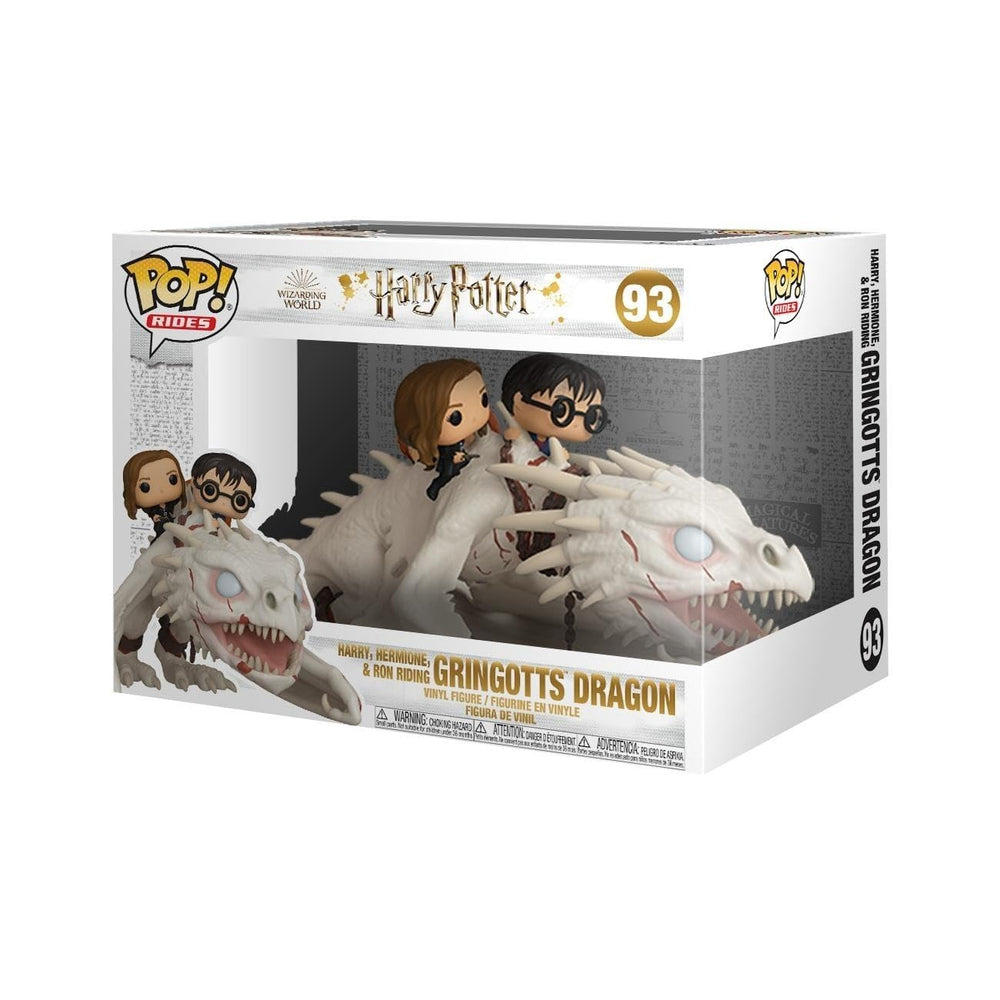Funko Pop! Rides: Harry Potter - Gringotts Dragon with Harry, Ron, and Hermione, Vinyl Figure FUNKO