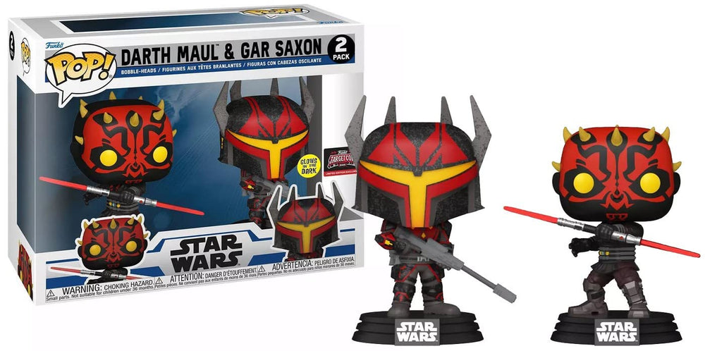 Funko POP Darth Maul & GAR Saxon Glow Dark 2 Pack FUNKO