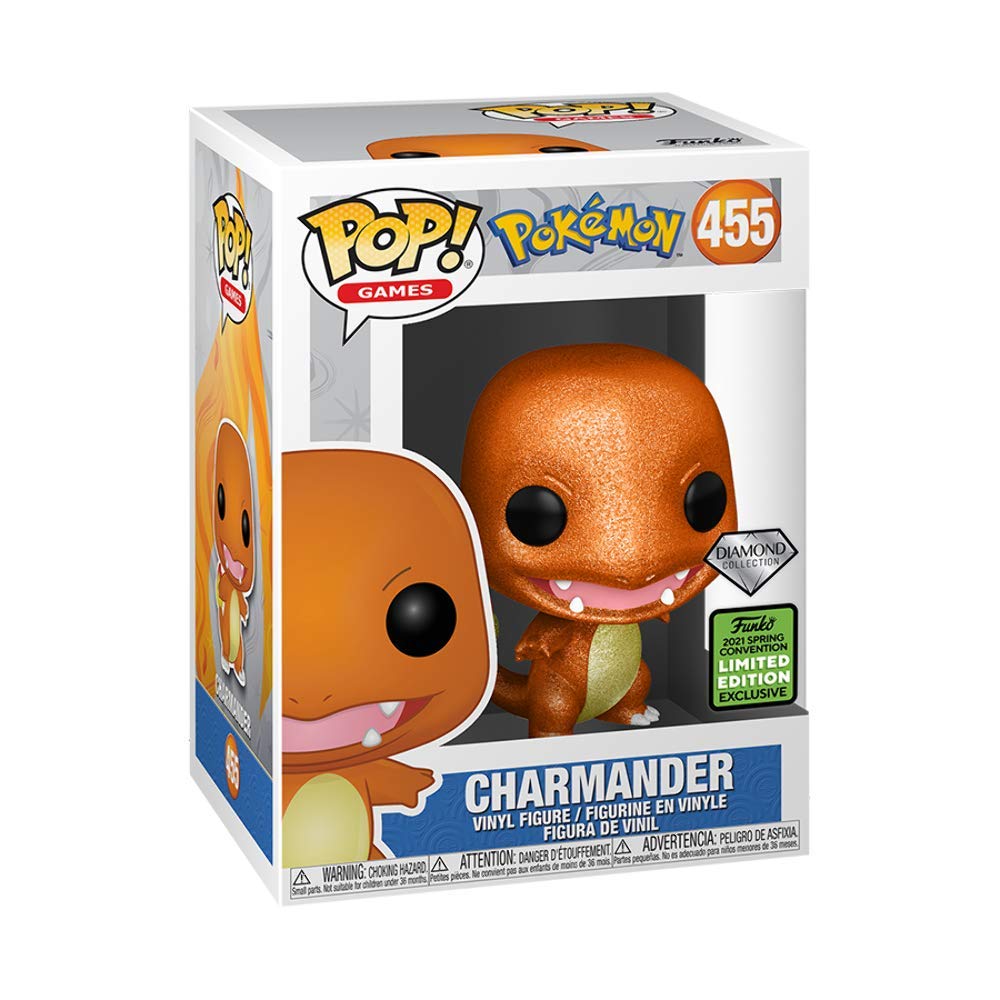 Pop! Pokemon 455- Charmander Diamond Glitter Vinyl Figure (2021 Spring Convention Exclusive) FUNKO