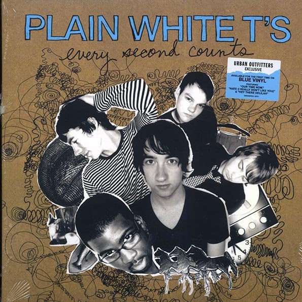 PLAIN WHITE T'S : EVERY SECOND COUNTS - NEW SEALED BLUE VINYL LP VINYL