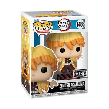Funko Pop! Animation: Demon Slayer - Zenitsu Protecting Nezuko's Box Figure (Entertainment Earth Exclusive) FUNKO
