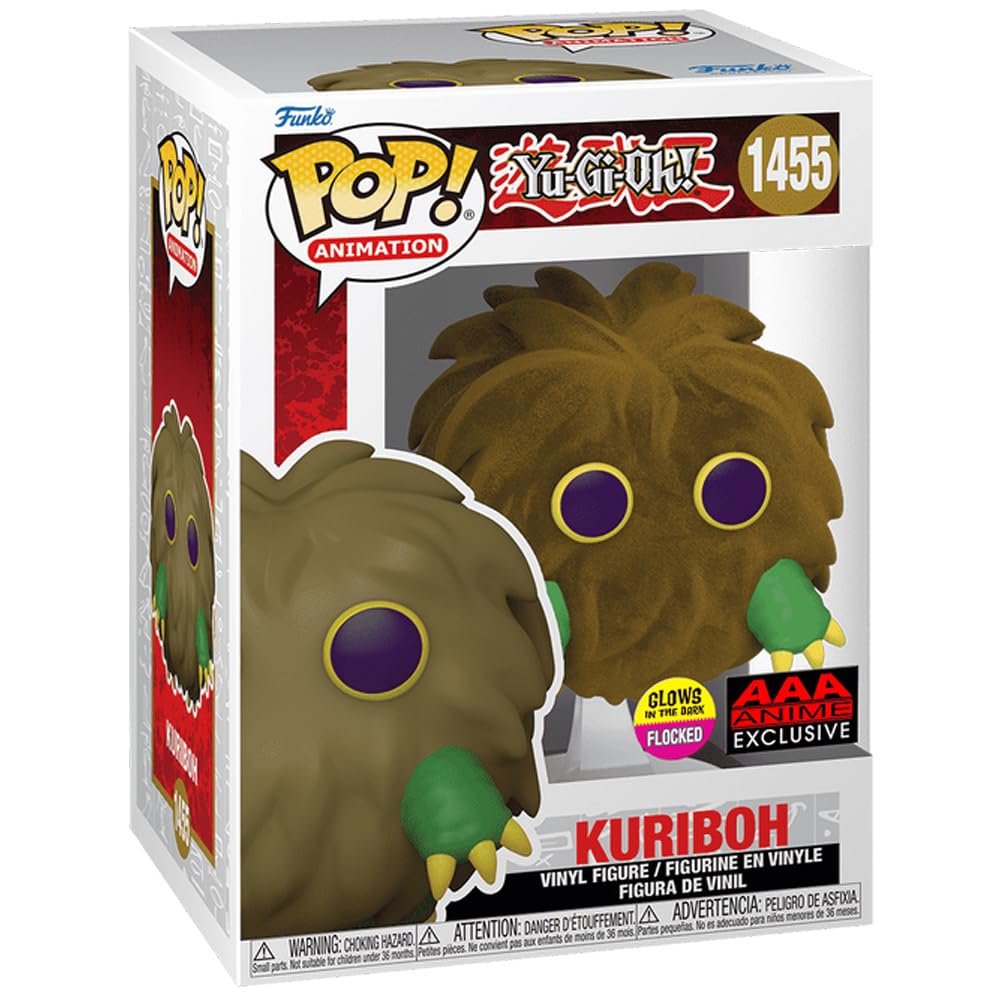 Funko Pop! Animation: Yu-Gi-Oh! - Kuriboh (Flocked & Glow in The Dark) Special Edition Exclusive #1455 FUNKO
