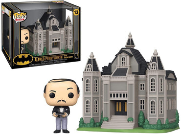 Funko Pop! Town: Batman 80th - Wayne Manor with Alfred Pennyworth Vinyl Figure, Multicolor (45524), 3.75 inches FUNKO