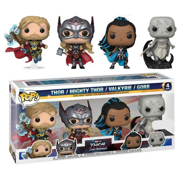 Thor 4: Love and Thunder - Mighty Thor, Valkyrie & Gorr US Exclusive Pop! 4-Pack FUNKO