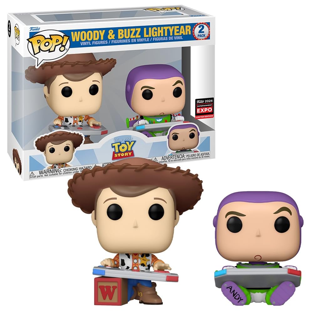 Funko Pop! Disney: Toy Story - Woody & Buzz Lightyear 2-Pack (2024 Limited Edition Entertainment Expo Shared Exclusive) FUNKO
