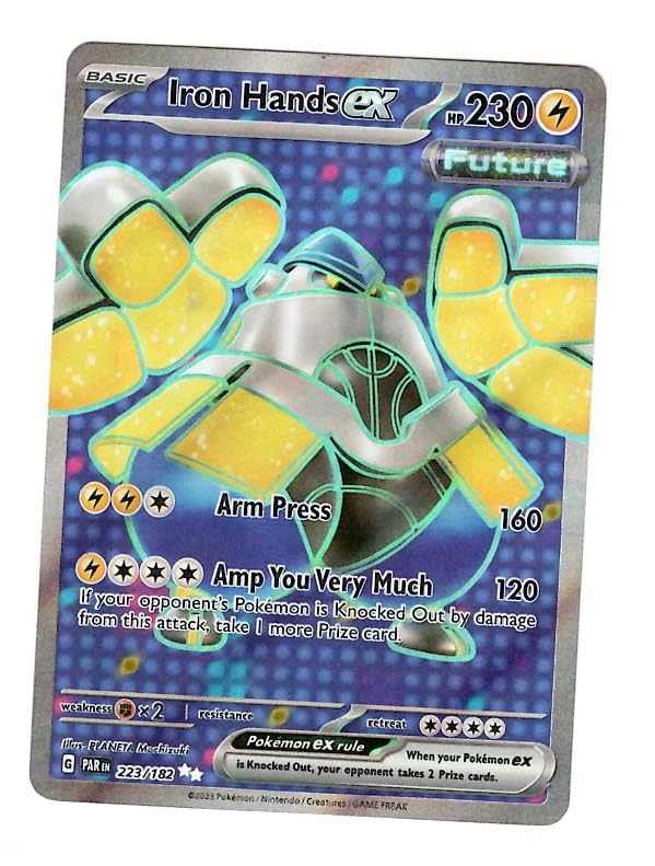 Pokemon - Iron Hands ex 223/182 - Paradox Rift - Full Art - Ultra Rare - Single Card Pokémon
