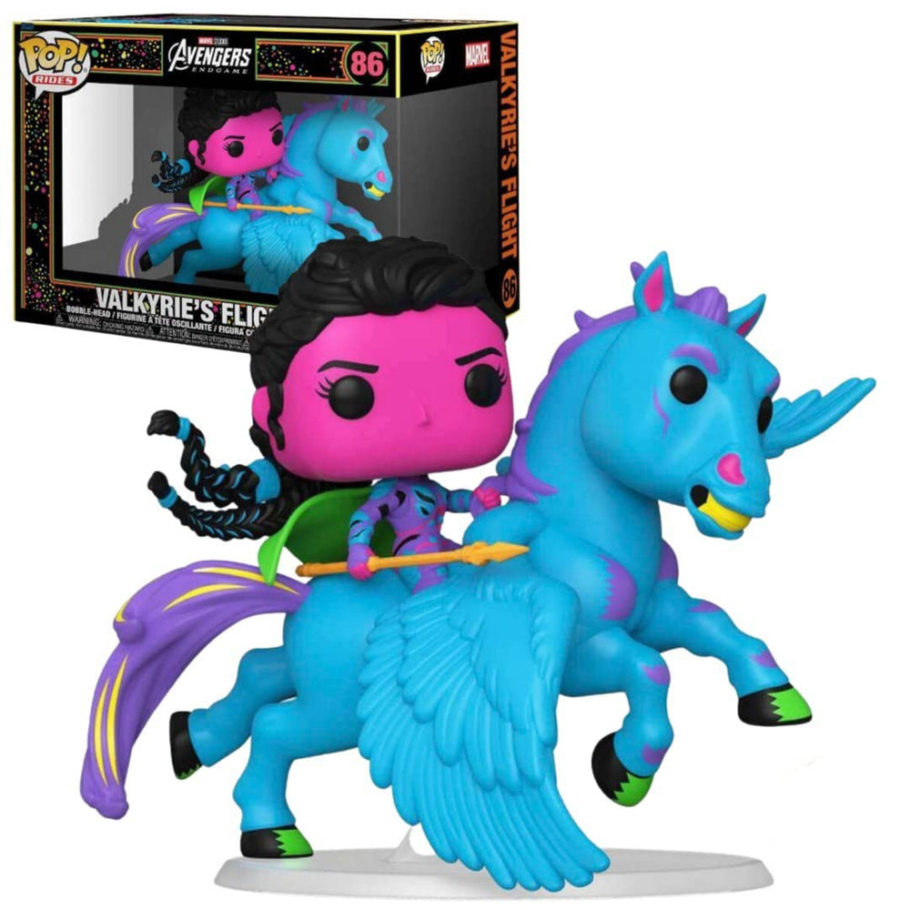Funko POP! Rides Marvel Endgame Valyrie s Flight #86 [Blacklight] Exclusive FUNKO
