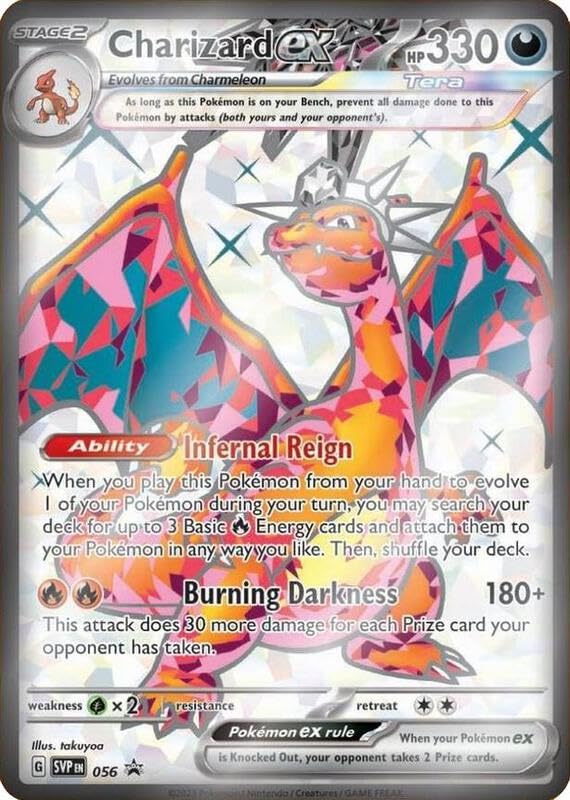 Pokemon  Charizard ex  SVP 056  Full Art Black Star Promo  Single Card  Holofoil Pokémon