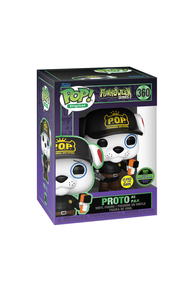 Funko Pop! Digital Proto as P.O.P. Vinyl Figure, Funkoween Series 2, #360, Glow in The Dark, NFT Legendary FUNKO