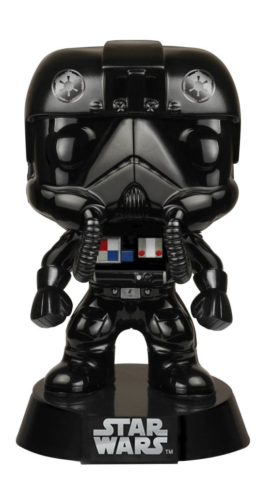 Funko POP Star Wars: Black Chrome Tie-Fighter Pilot NYCC Exclusive Action Figure FUNKO