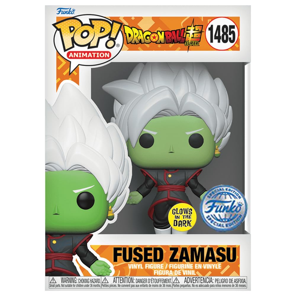 Funko Pop! Dragonball Super Fused Zamasu (Glows in The Dark) Vinyl Figure #1485 Special Edition Exclusive Collectibles, 74395 FUNKO