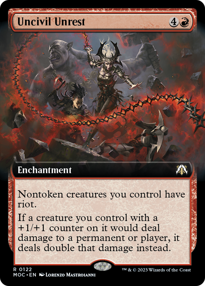 Uncivil Unrest (Extended Art) [March of the Machine Commander] Magic: The Gathering