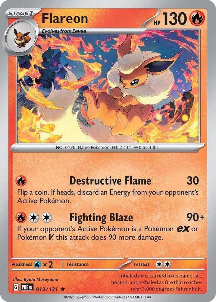 Flareon (013/131) [Scarlet & Violet: Prismatic Evolutions] Pokémon