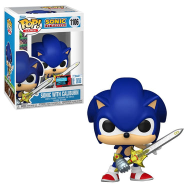 Funko Pop! Games Sonic with Caliburn Vinyl Figure, 2025 Fall Convention Limited Edition, 3.8 inches FUNKO