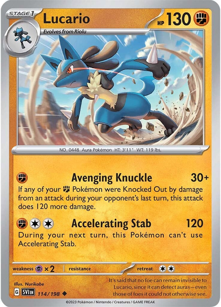Lucario (114/198) [Scarlet & Violet: Base Set] Pokémon