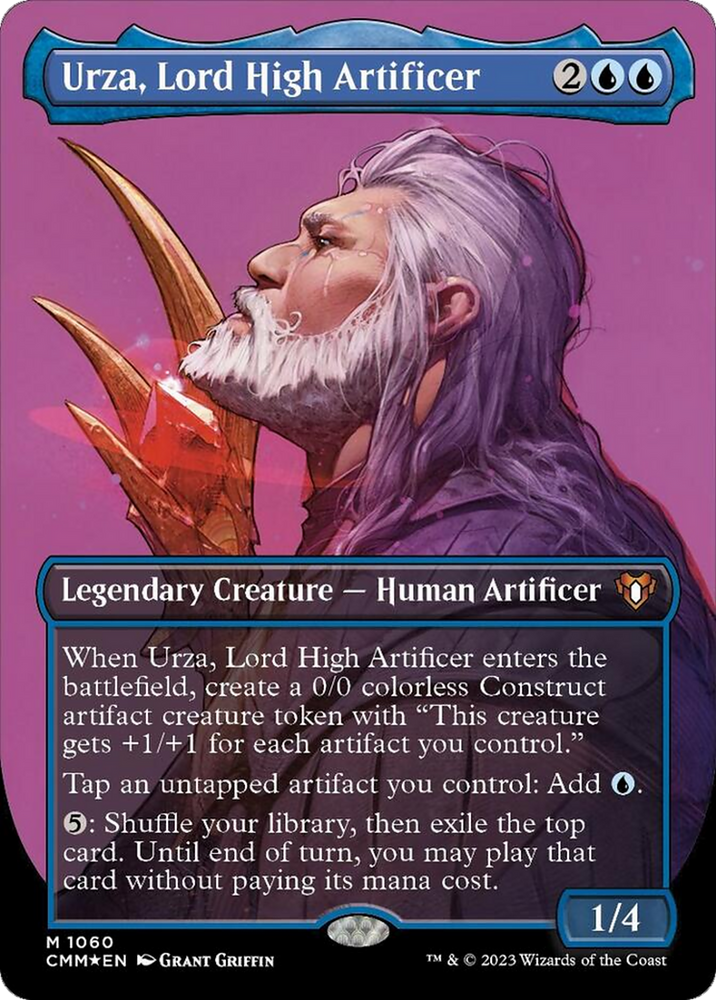 Urza, Lord High Artificer (Borderless Textured Foil Frame Break) [Commander Masters] Magic: The Gathering