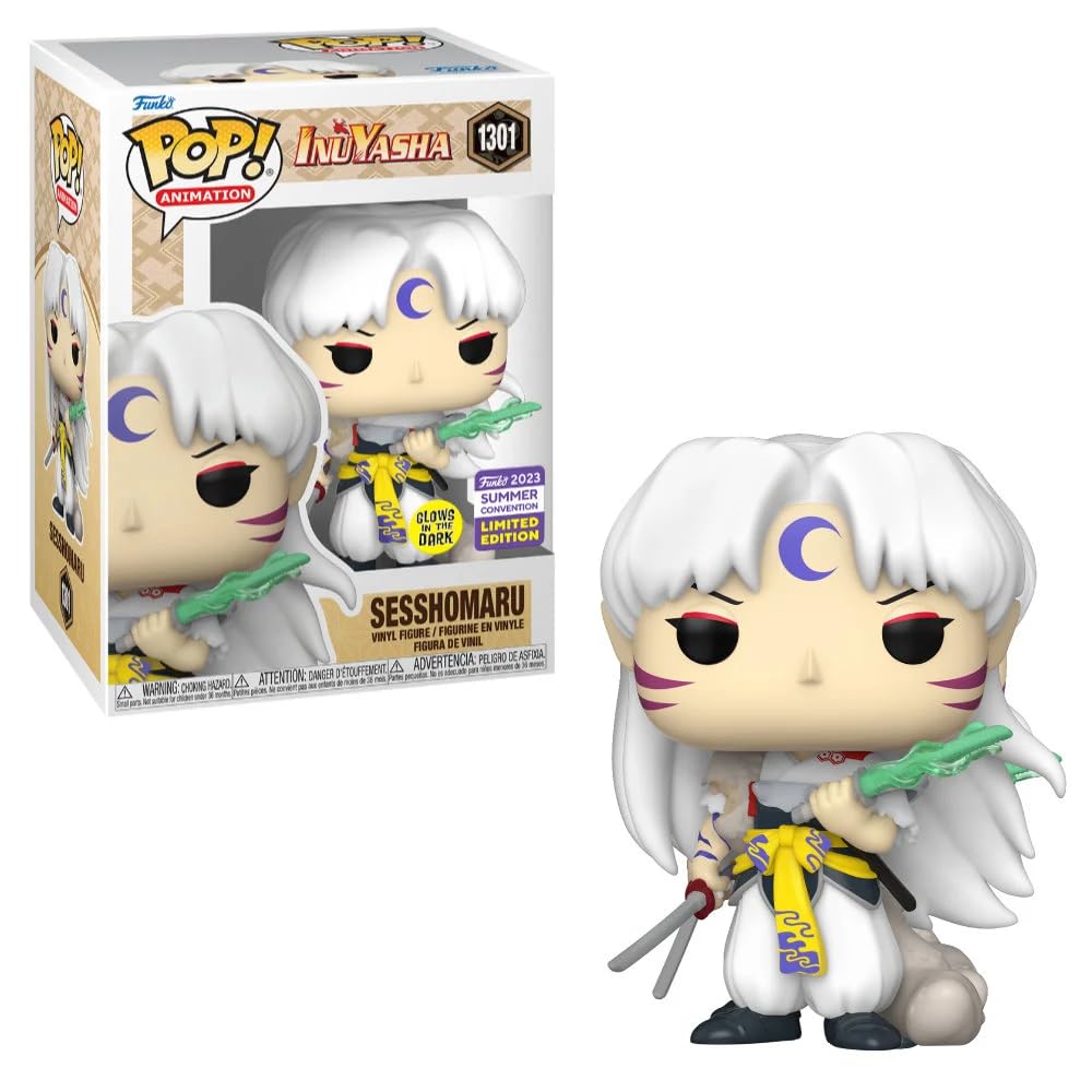 Funko Pop Animation Inuyasha Glow in The Dark Sesshomaru SDCC 2023 Summer Convention Exclusive FUNKO