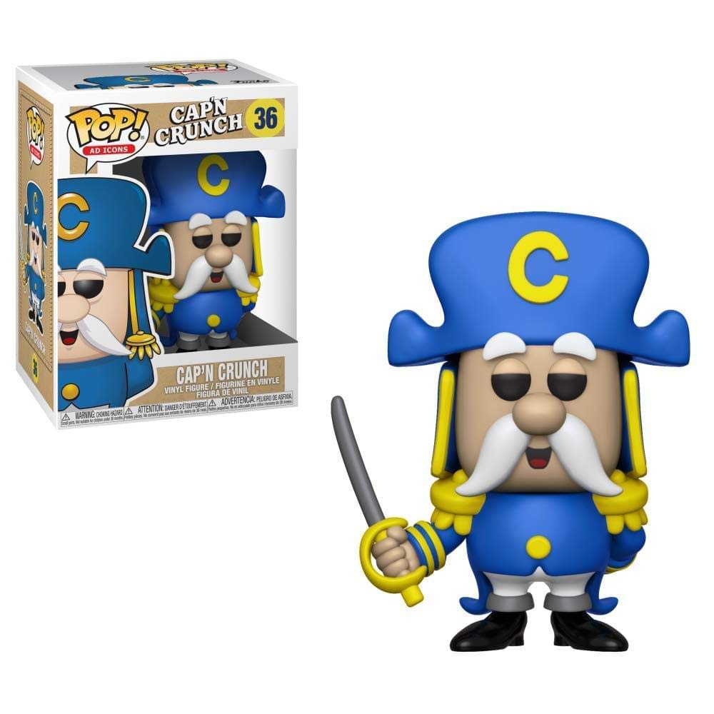 Funko POP! AD Icon: Quaker Oats - Captain Crunch with Sword, Multicolor FUNKO