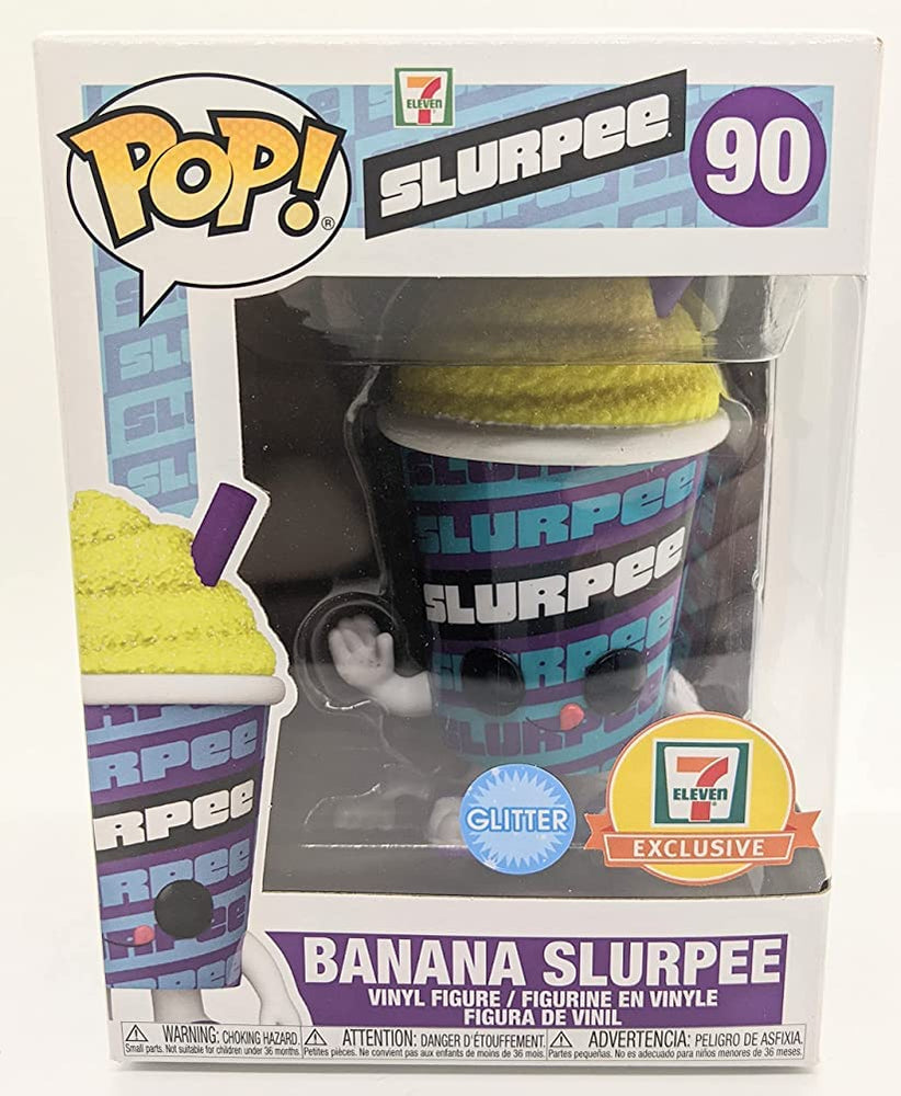 Funko Pop 7 Eleven Diamond Slurpee Banana 90 Slurpee Yellow Glitter in Pop Protector FUNKO