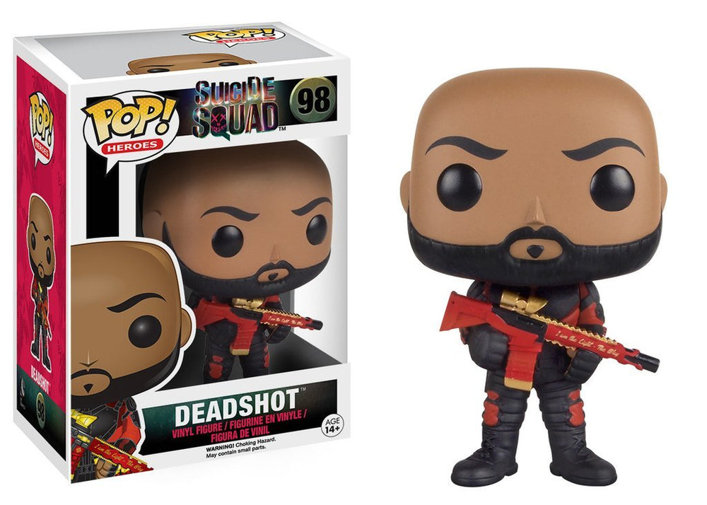 Funko POP Movies: Suicide Squad Action Figure, Deadshot (No Mask), Black,red (8361) FUNKO