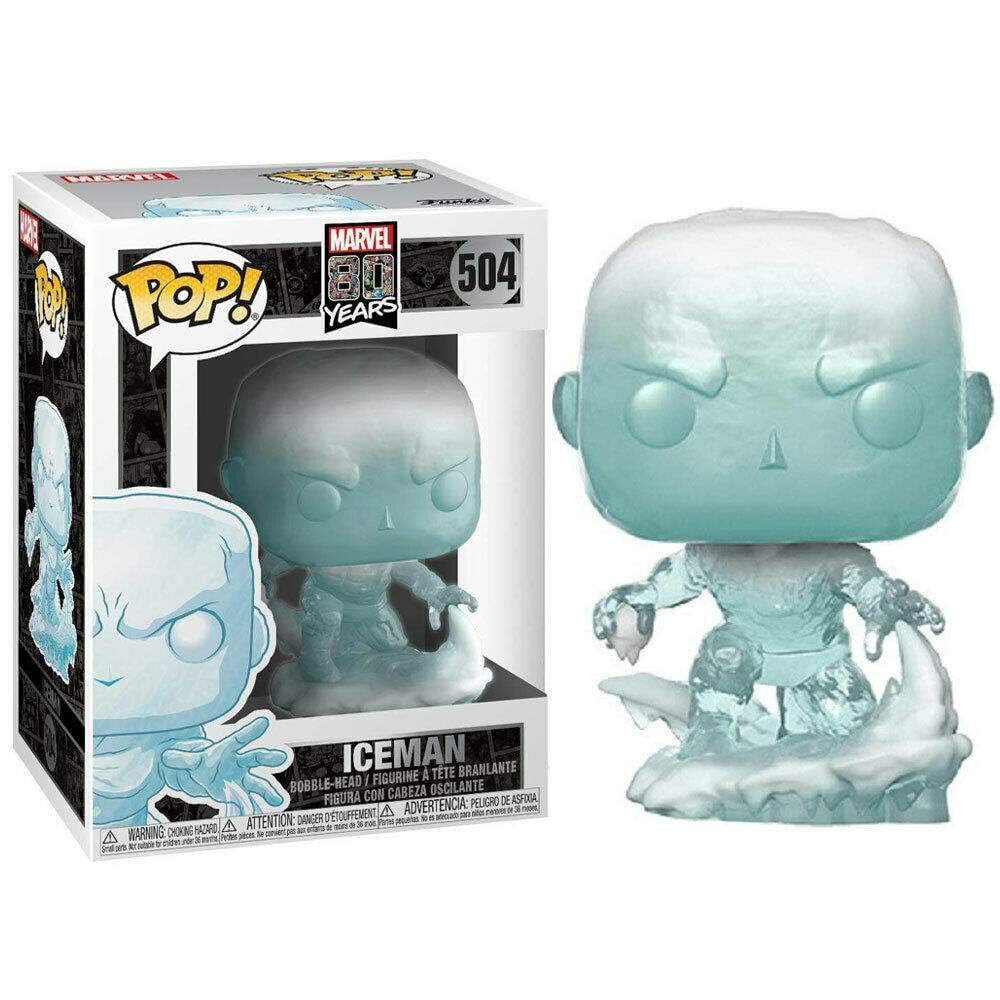 Funko 40717 POP. Bobble Marvel: 80th-First Appearance-Iceman Collectible Figure, Multicolour, us one-Size FUNKO
