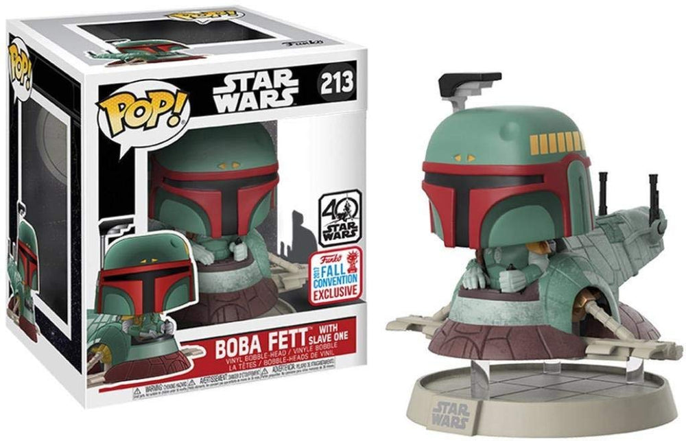 Funko POP! Star Wars Boba Fett with Slave One Exclusive Vinyl Bobble Head #213 FUNKO
