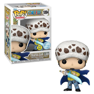 Funko Pop! One Piece Trafalgar Law with Blue Anesthesia Glow-in-The-Dark Vinyl Figure FUNKO