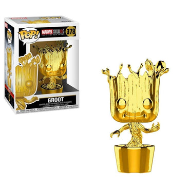 Funko Pop Marvel: Marvel Studios 10 - Groot (Gold Chrome) Collectible Figure, Multicolor FUNKO