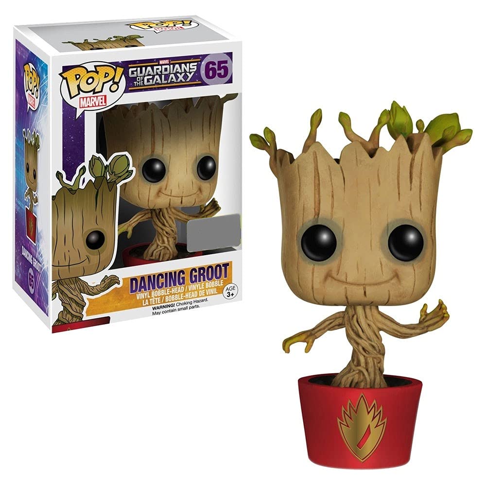 Funko Marvel Guardians of the Galaxy POP! Marvel Dancing Groot Exclusive Vinyl Bobble Head #65 [Red Pot with Ravagers Logo] FUNKO