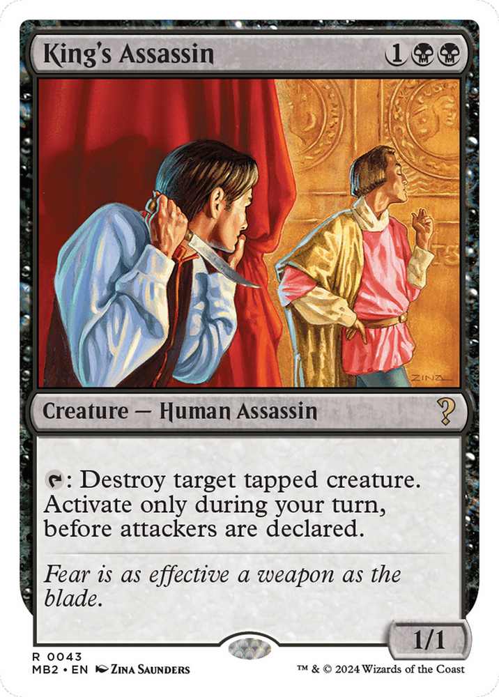King's Assassin (White Border) [Mystery Booster 2] Magic: The Gathering