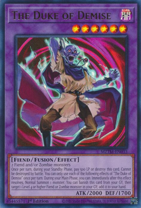 The Duke of Demise [MZTM-EN033] Ultra Rare Yu-Gi-Oh!