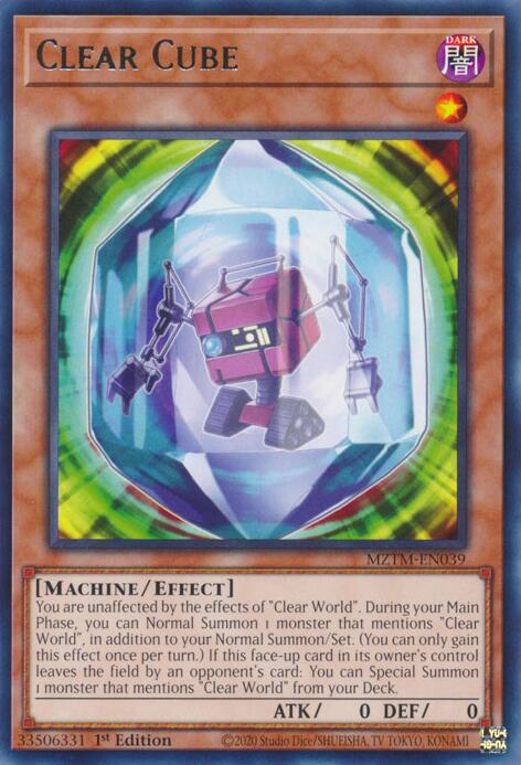 Clear Cube [MZTM-EN039] Rare Yu-Gi-Oh!