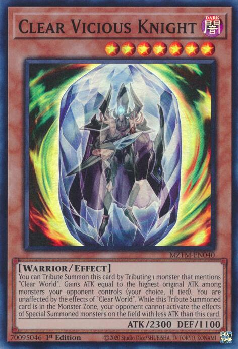 Clear Vicious Knight [MZTM-EN040] Super Rare Yu-Gi-Oh!