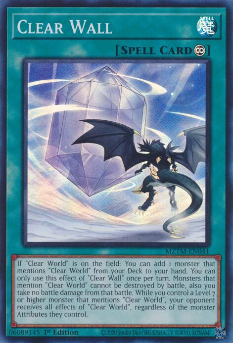 Clear Wall [MZTM-EN041] Super Rare Yu-Gi-Oh!