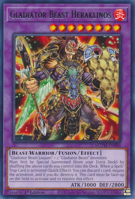 Gladiator Beast Heraklinos [MZTM-EN084] Rare Yu-Gi-Oh!