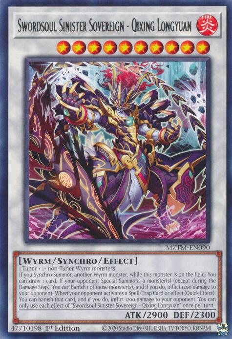 Swordsoul Sinister Sovereign - Qixing Longyuan [MZTM-EN090] Rare Yu-Gi-Oh!
