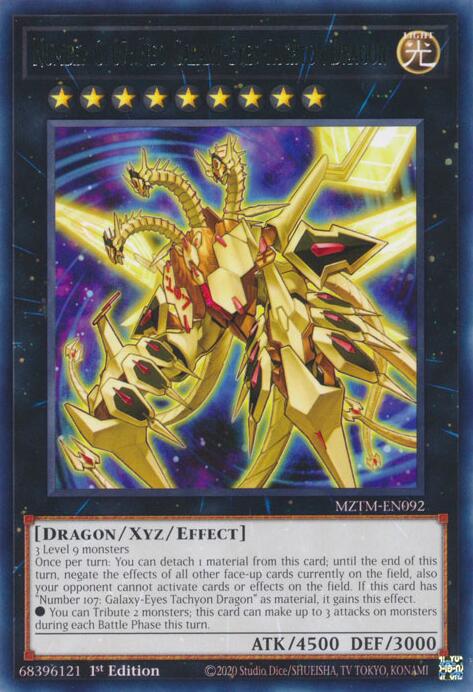 Number C107: Neo Galaxy-Eyes Tachyon Dragon [MZTM-EN092] Rare Yu-Gi-Oh!