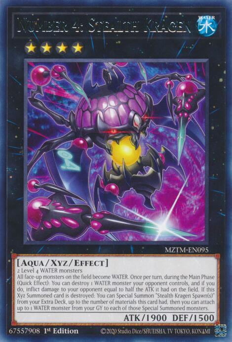 Number 4: Stealth Kragen [MZTM-EN095] Rare Yu-Gi-Oh!