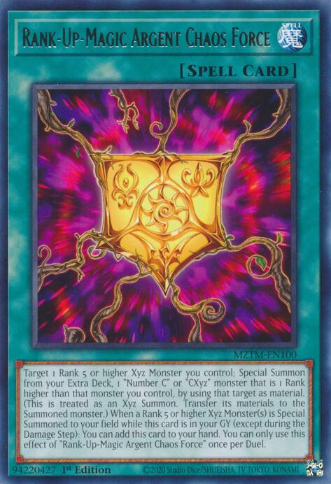 Rank-Up-Magic Argent Chaos Force [MZTM-EN100] Rare Yu-Gi-Oh!