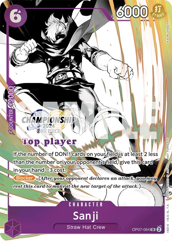 Sanji (Championship 2024 Top Player Pack Vol. 2) [One Piece Promotion Cards] Bandai