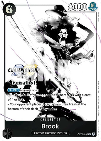 Brook (Championship 2024 Card Set Vol. 2) [Finalist] [One Piece Promotion Cards] Bandai