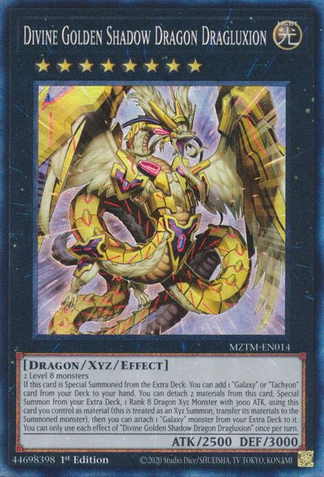 Divine Golden Shadow Dragon Dragluxion (Collector's Rare) [MZTM-EN014] Collector's Rare Yu-Gi-Oh!