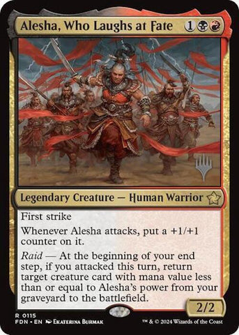 Alesha, Who Laughs at Fate (Promo Pack) [Foundations Promos] Magic: The Gathering