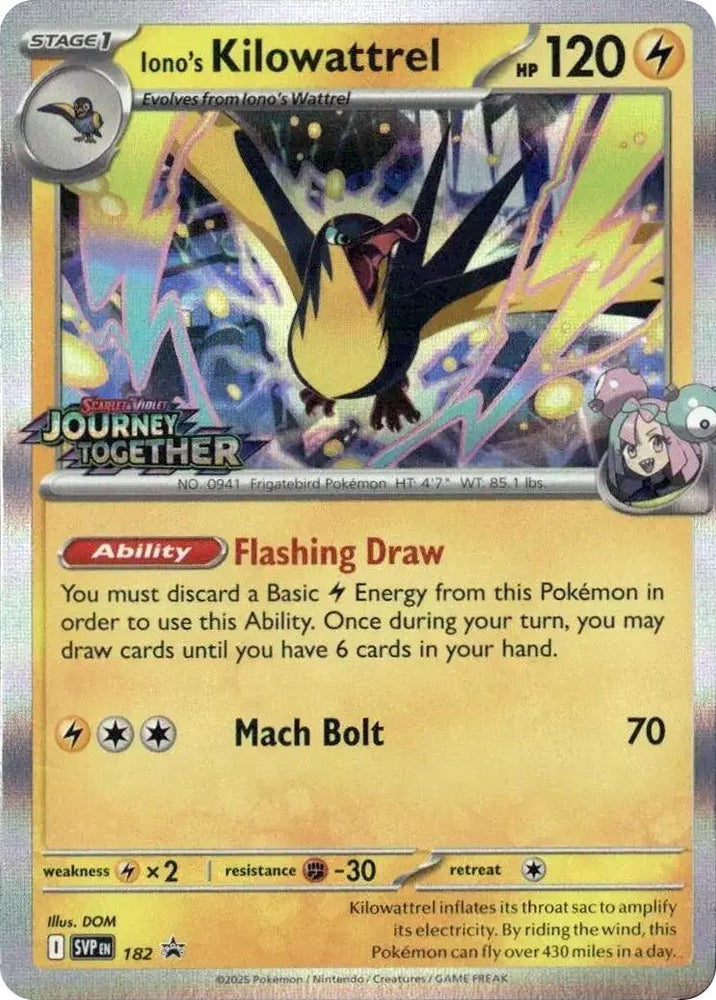Iono's Kilowattrel (Prerelease) [Scarlet & Violet: Black Star Promos] Pokémon