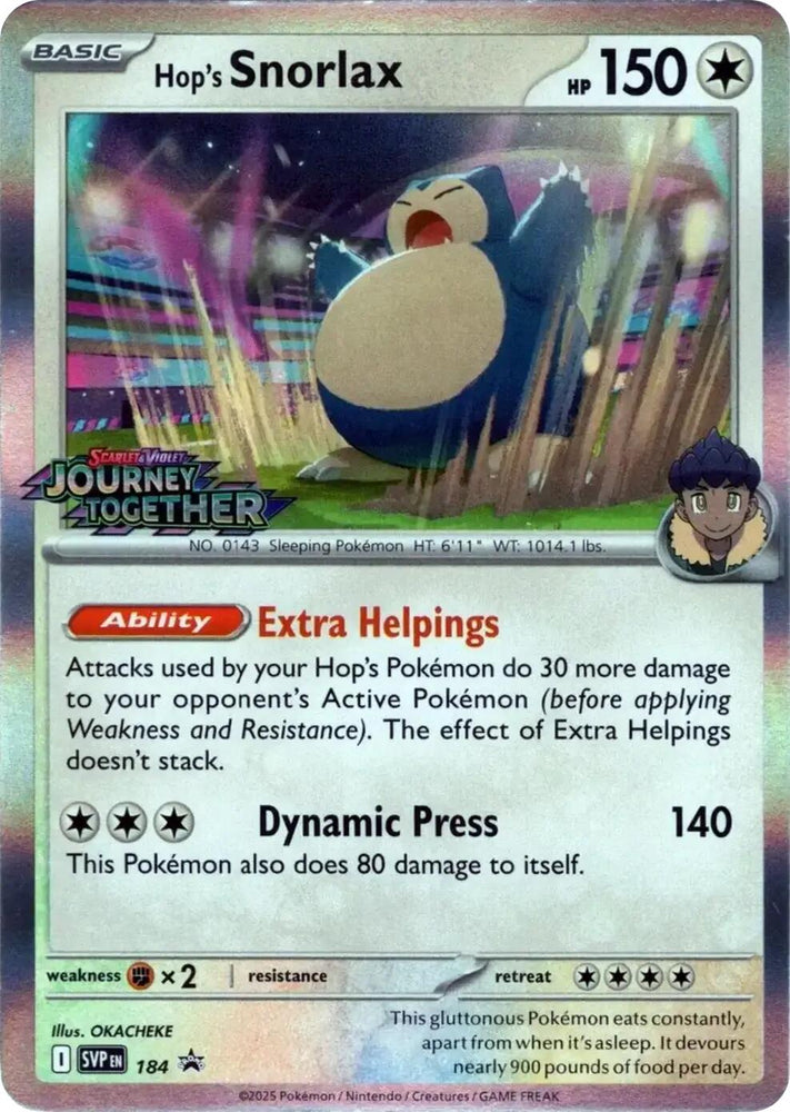 Hop's Snorlax (184) [Scarlet & Violet: Black Star Promos] Pokémon