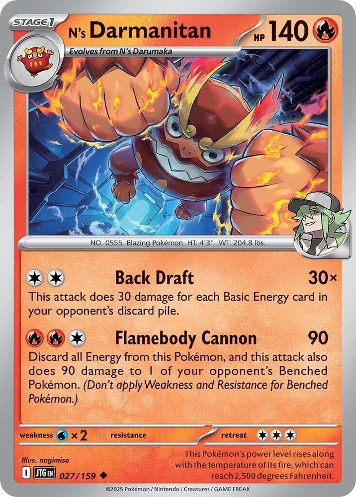 N's Darmanitan (027/159) [Scarlet & Violet: Journey Together] Pokémon