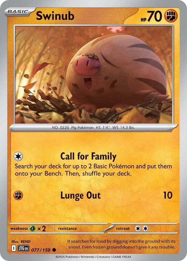 Swinub (077/159) [Scarlet & Violet: Journey Together] Pokémon