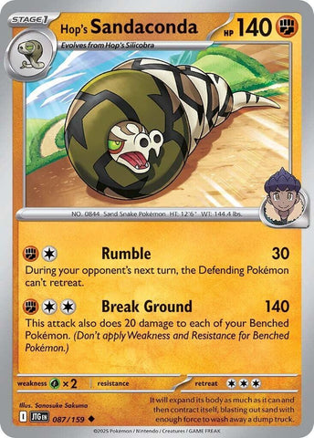 Hop's Sandaconda (087/159) [Scarlet & Violet: Journey Together] Pokémon