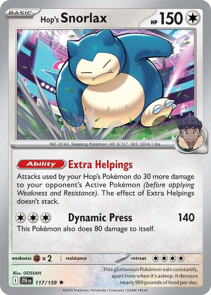 Hop's Snorlax (117/159) [Scarlet & Violet: Journey Together] Pokémon