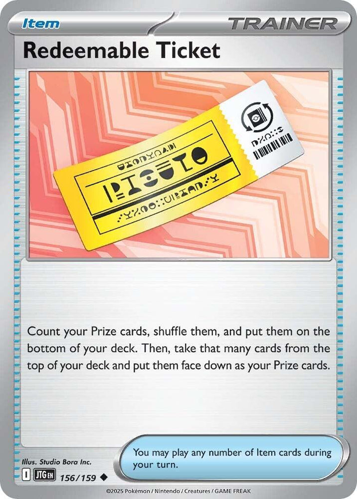 Redeemable Ticket (156/159) [Scarlet & Violet: Journey Together] Pokémon